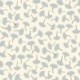 Tissu Cretonne Ginkgo Ivoire et argent 