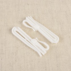 Crochets plastiques ajustables blanc
