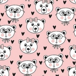 Tissu Imprimé Momo Rose