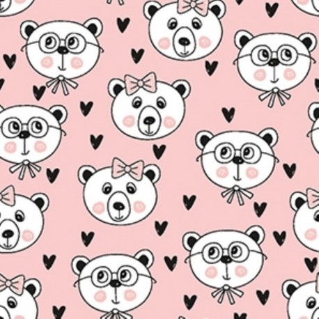Tissu Imprimé Momo Rose