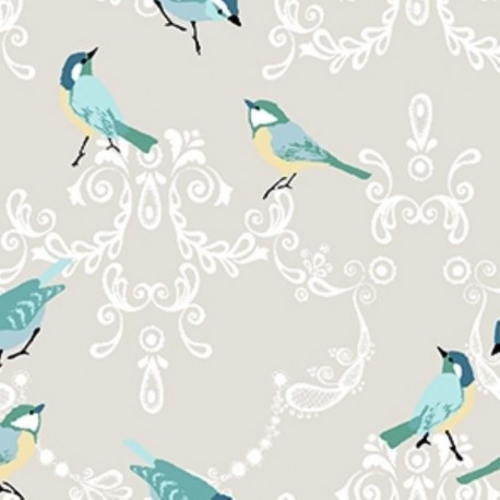 Tissu Imprimé Pioupiou Bleu 