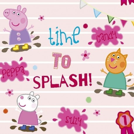 Tissu Licence Peppa Pig Imprimé Rose