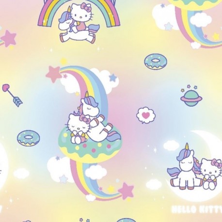 Tissu Licence Hello Kitty Imprimé Multico 