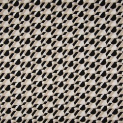 Tissu Viscose Imprimé Cercle Cassé Sable