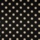 Tissu Coton Support Satin Imprimé Pois Sable noir 