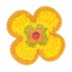 Ecusson fleur - Orange