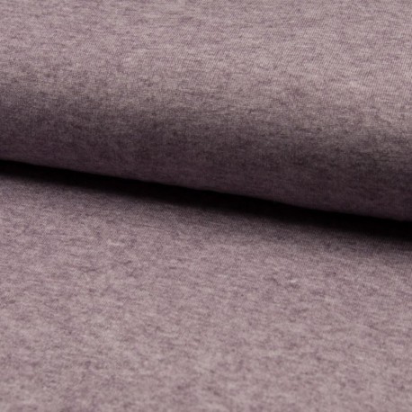 Tissu Maille Tricot Chiné Mauve 