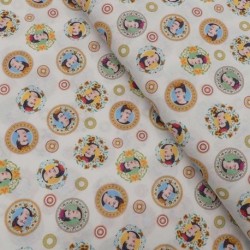 Tissu Imprimé Licence Fk Mandala Blanc
