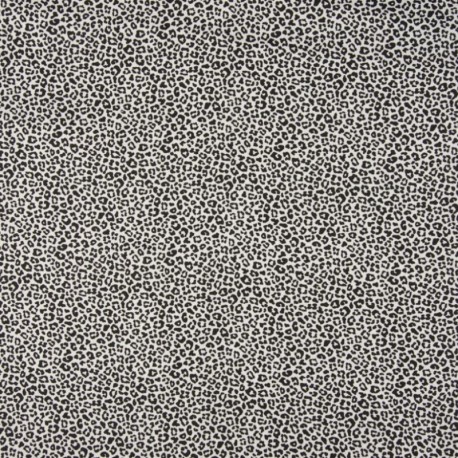 Tissu Coton Imprimé Leopard Blanc 