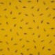 Tissu Double Gaze Imprimé Feuille Jaune