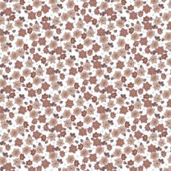 Tissu Coton Imprimé Bio Fleurs Rose