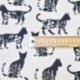 Tissu Bachette Imrpimée Chats Noir 