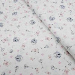 Tissu Coton Imprimé Digital Cupid Bleu