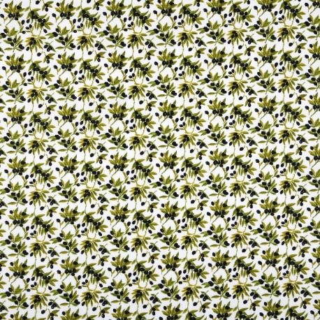 Tissu Imprimé Picholine Blanc 