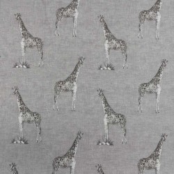 Tissu Bachette Botswana Imprimé Gris