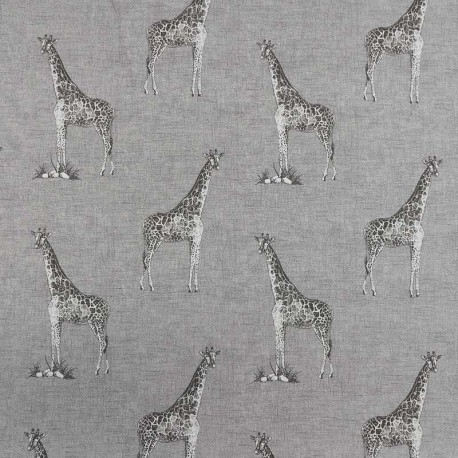 Tissu Bachette Botswana Imprimé Gris