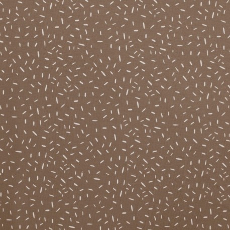 Tissu Jersey Imprimé Confetti Taupe
