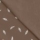 Tissu Jersey Imprimé Plume Taupe