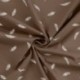Tissu Jersey Imprimé Plume Taupe