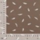 Tissu Jersey Imprimé Plume Taupe