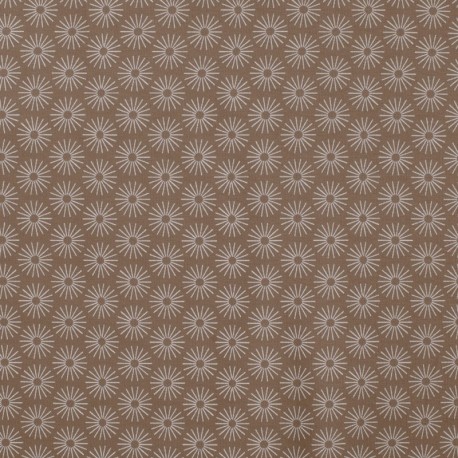 Tissu Jersey Imprimé Umbrella Taupe 