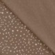 Tissu Jersey Imprimé Pois Taupe