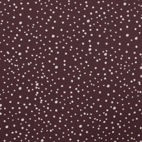 Tissu Jersey Imprimé Pois Mauve 