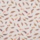 Tissu Jersey Coton Imprimé Feuilles Terracotta 