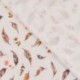 Tissu Jersey Coton Imprimé Feuilles Terracotta 