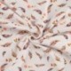 Tissu Jersey Coton Imprimé Feuilles Terracotta 
