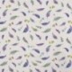 Tissu Jersey Coton Imprimé Feuilles Lilas 