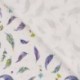 Tissu Jersey Coton Imprimé Feuilles Lilas 