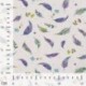 Tissu Jersey Coton Imprimé Feuilles Lilas 