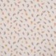 Tissu Jersey Coton Imprimé Fleurs Orange 