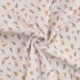 Tissu Jersey Coton Imprimé Fleurs Orange 