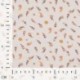 Tissu Jersey Coton Imprimé Fleurs Orange 