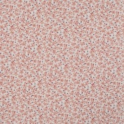 Tissu Jersey Coton Imprimé Petites Fleurs Rose 