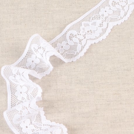 Dentelle élastique fleurs