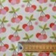 Tissu Cretonne Enduite Cerise Multico 