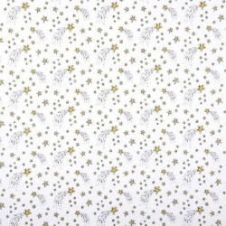 Tissu Cretonne Starlight Jaune