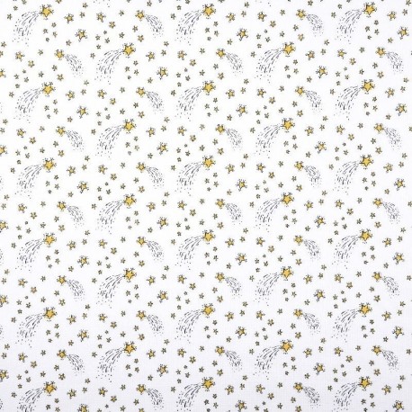 Tissu Cretonne Starlight Jaune