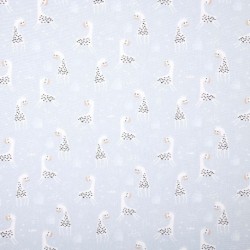 Tissu Cretonne Imprimée Girafou Bleu 