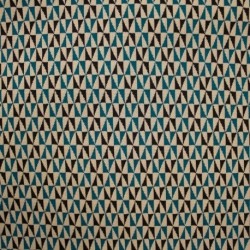 Tissu Jersey Triangles Pétrole