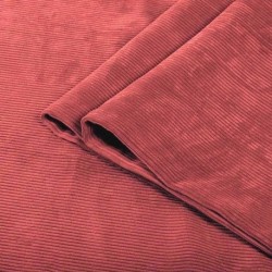 Tissu Velours Côtelé Rochefort Terracotta 