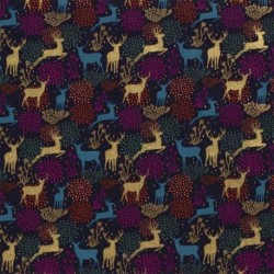 Tissu Coton Imprimé Rennes Marine 