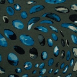 Tissu Jersey Viscose Imprimé Petrole