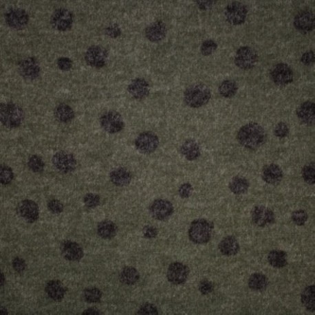 Tissu Viscose Imprimé Pois Kaki