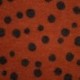 Tissu Maille Tricot Imprimée Pois Cognac