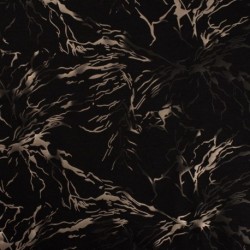 Tissu Jersey Viscose Extensible Imprimé Foil Noir 