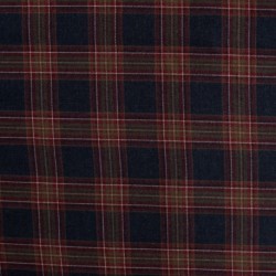 Tissu Viscose Carreaux Navy 